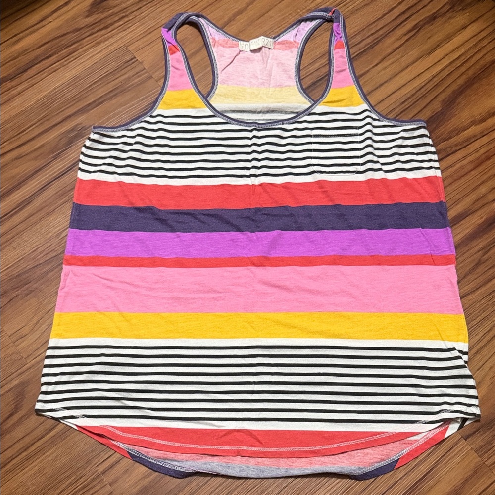 Forever 21 Colorful Striped Tank Top